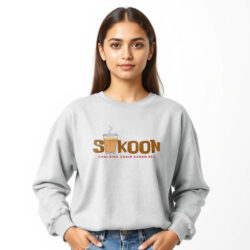 "Chai Bina Sukoon Kaha Re" Printed Sweat Shirts for Girls | Desi Style