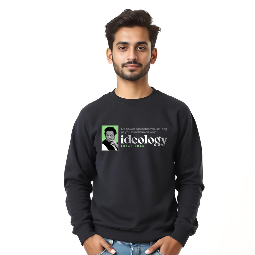 Imran Khan Printed Black Sweat Shirts | Boys - Image 2