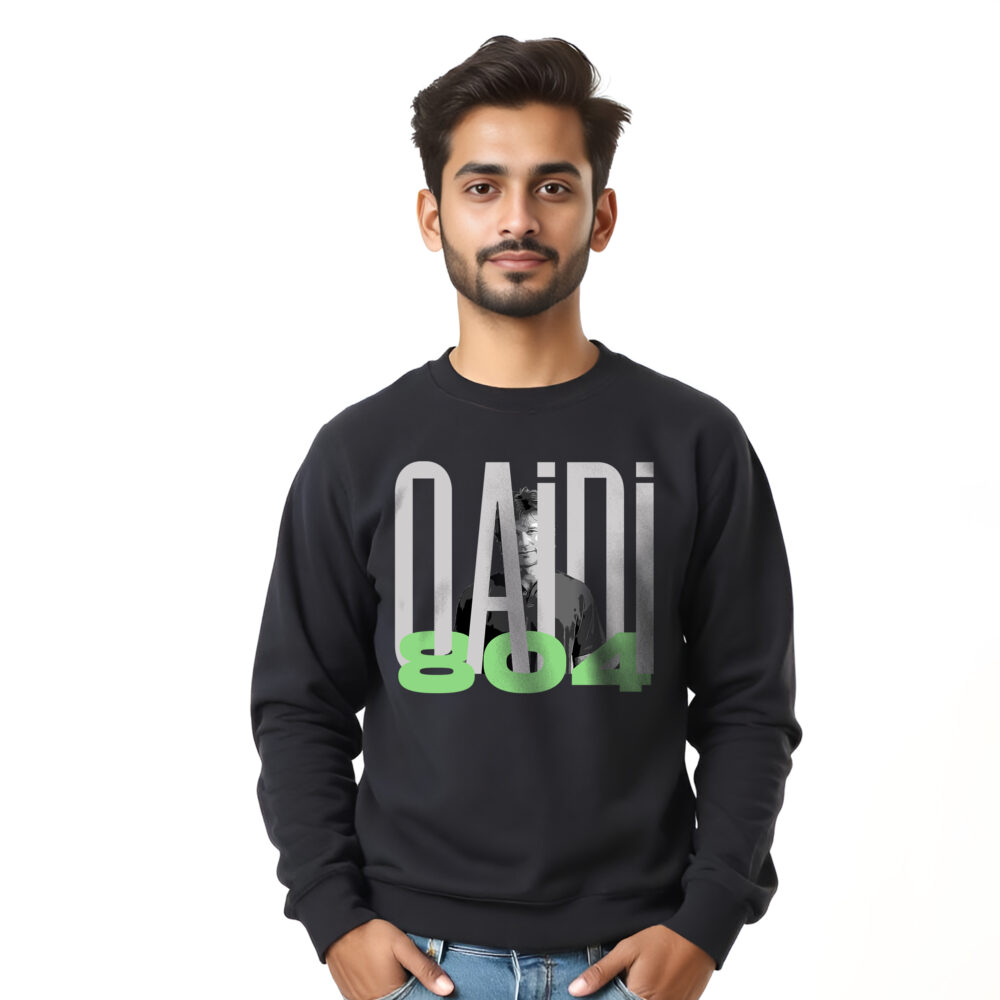 Imran Khan Printed Black Sweat Shirts | Boys - Image 3