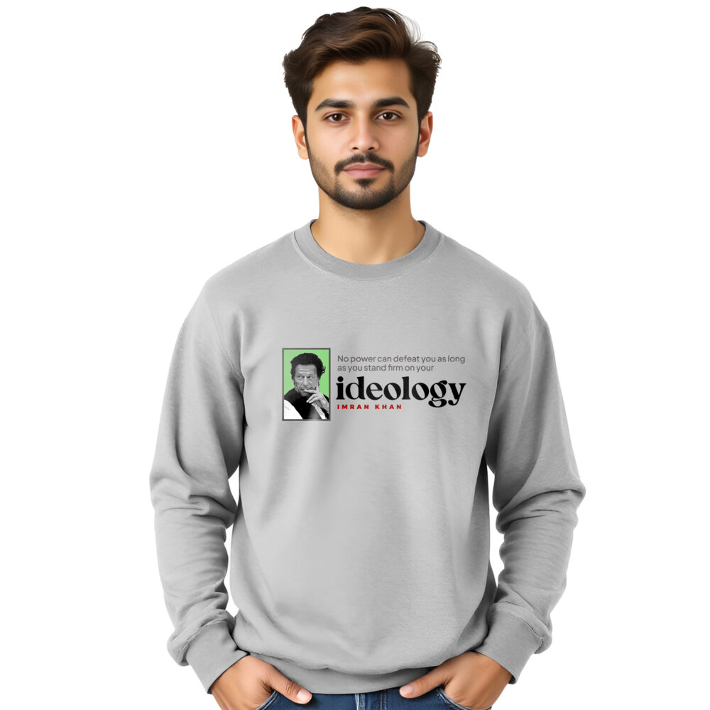 “Ideology Of Imran Khan” Printed Sweat Shirts for Boys | Imran Khan - Image 4