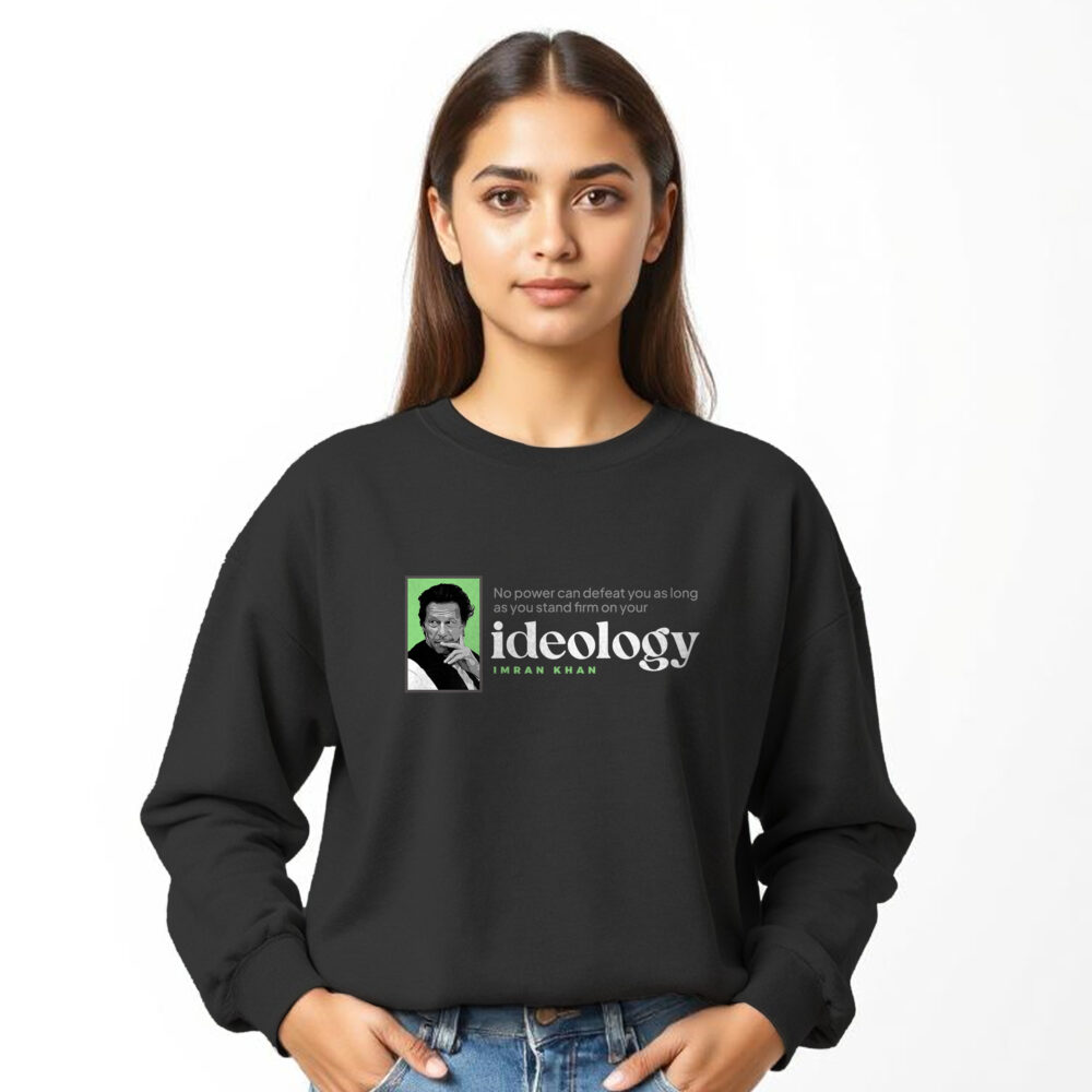 Imran Khan Printed Black Sweat Shirts | Girls - Image 2