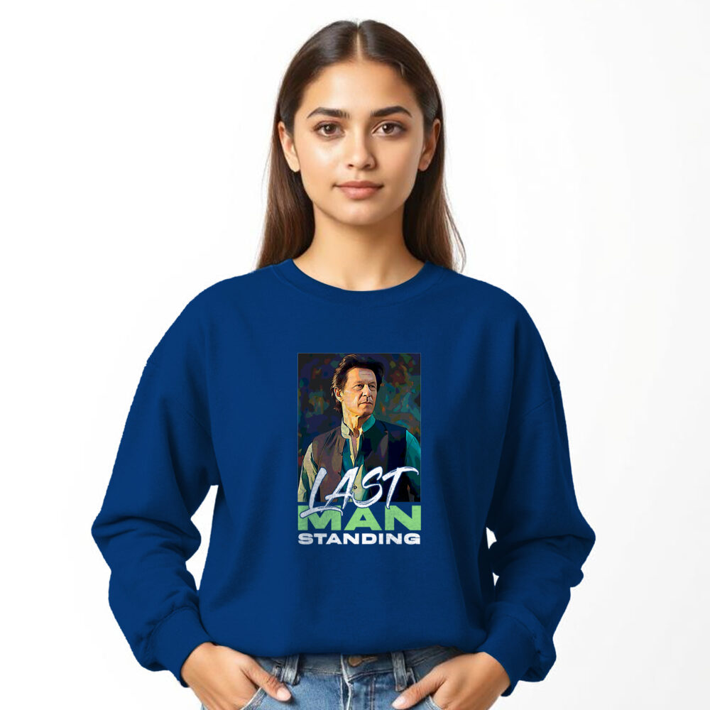 Imran Khan Printed Blue Sweat Shirts | Girls - Image 3