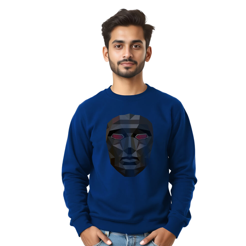 Squad Game Printed Sweat Shirt Blue - Image 2