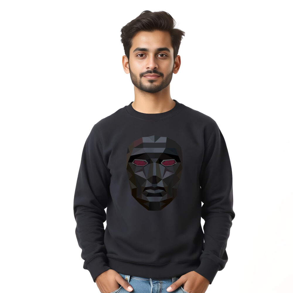 Squad Game Printed Sweat Shirt | Black - Image 2