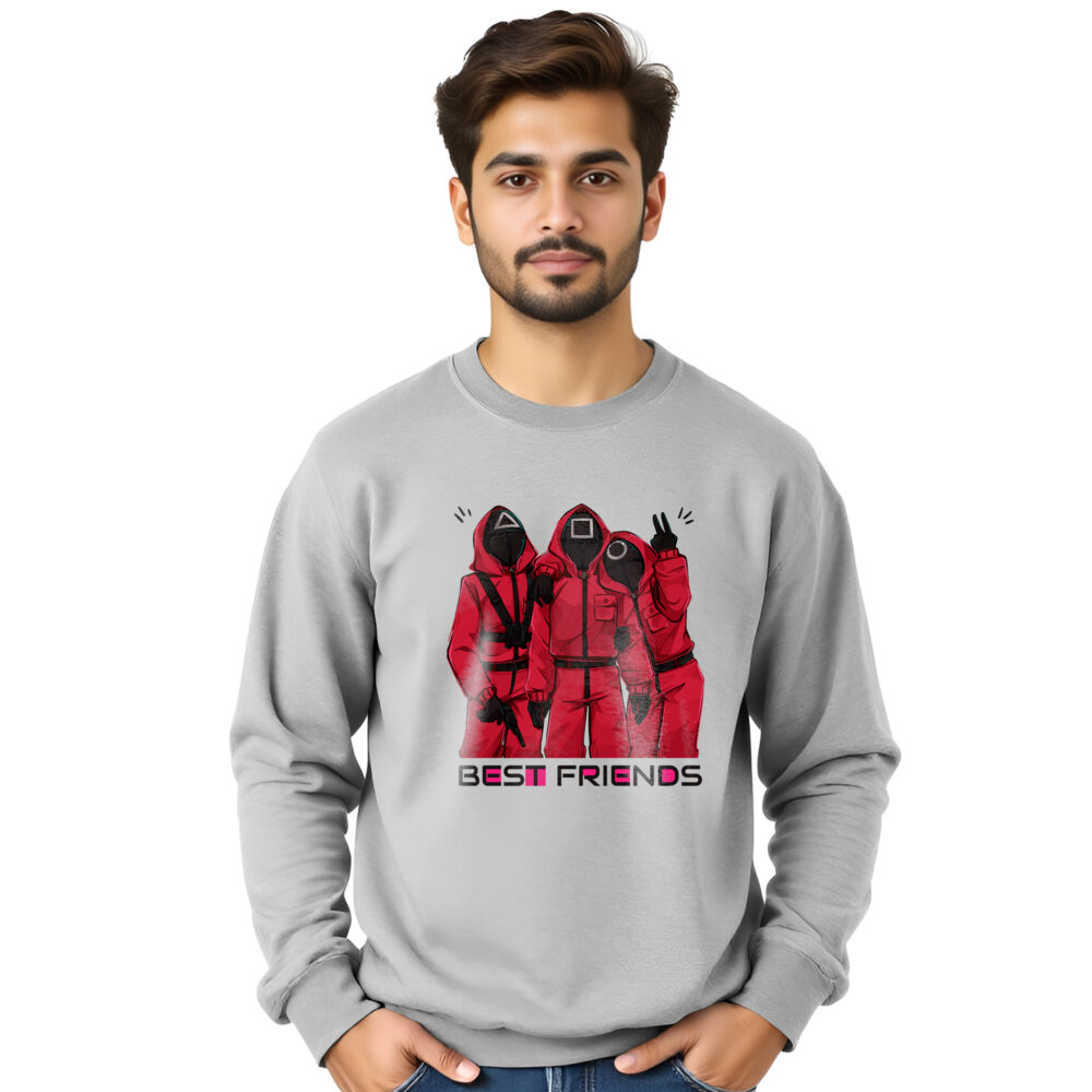 Squad Game Printed Sweat Shirt | Off White - Image 5