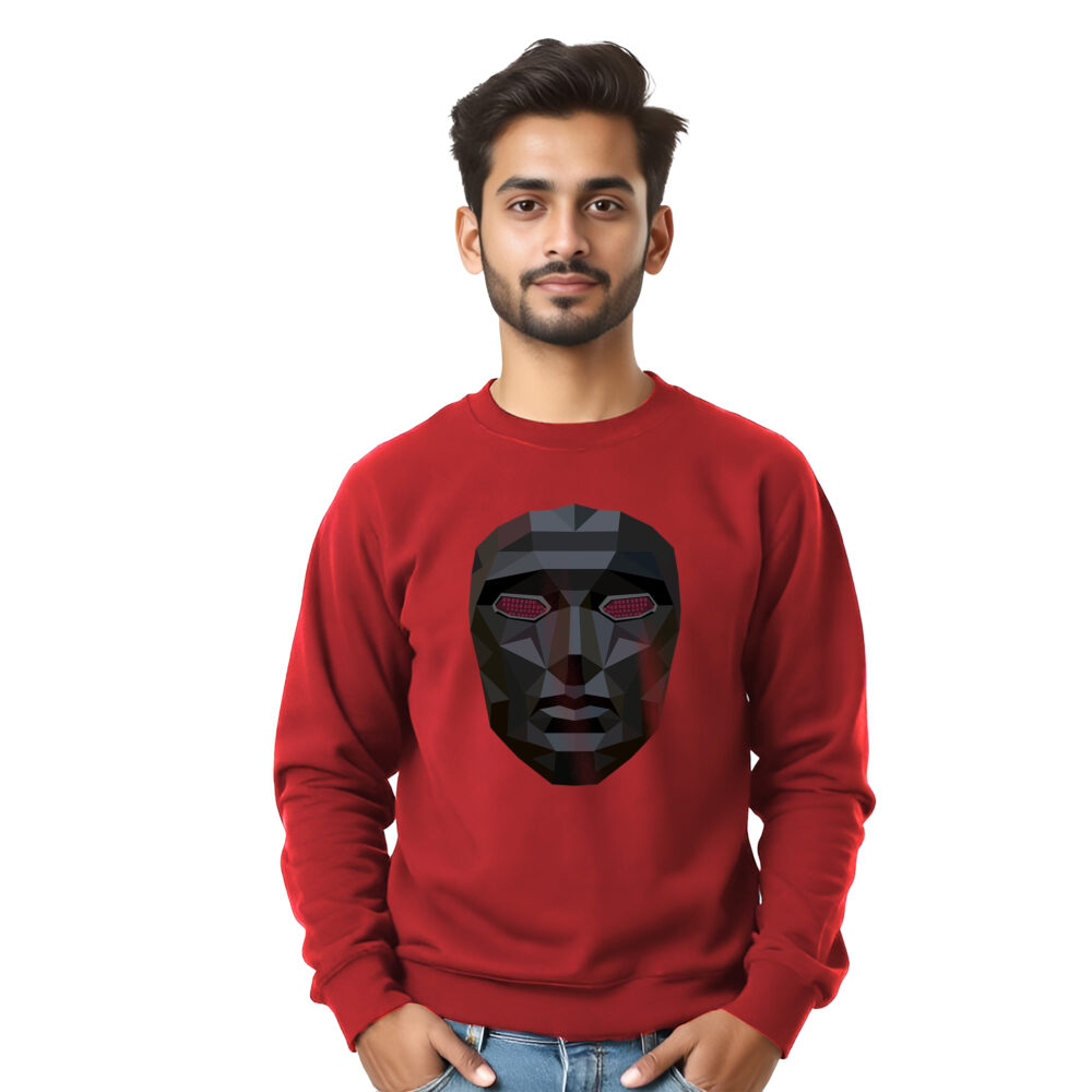 Squad Game Printed Sweat Shirt Red - Image 2