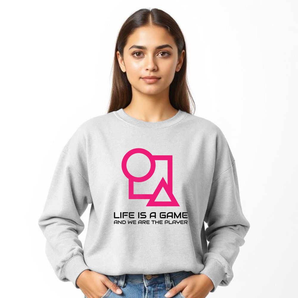 Squad Game Printed Sweat Shirt Girls | Off White - Image 4