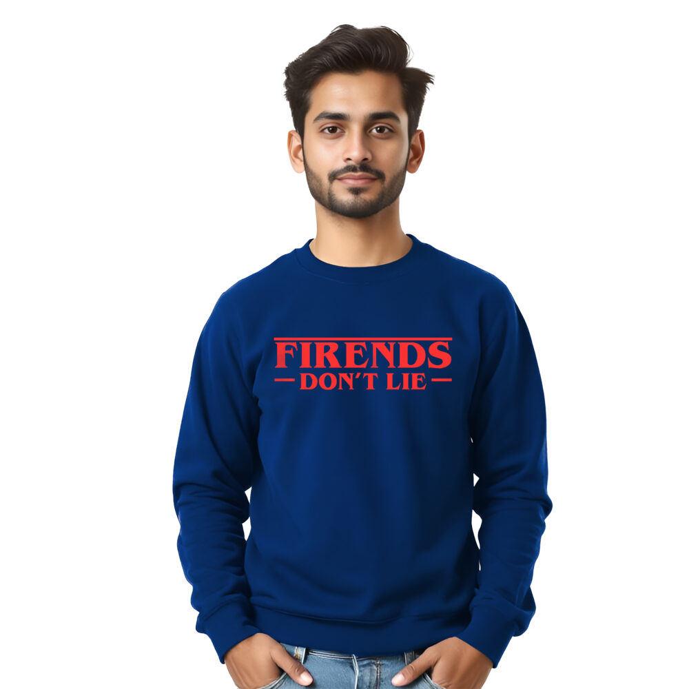 Stranger Things Printed Blue Sweat Shirts | Boys