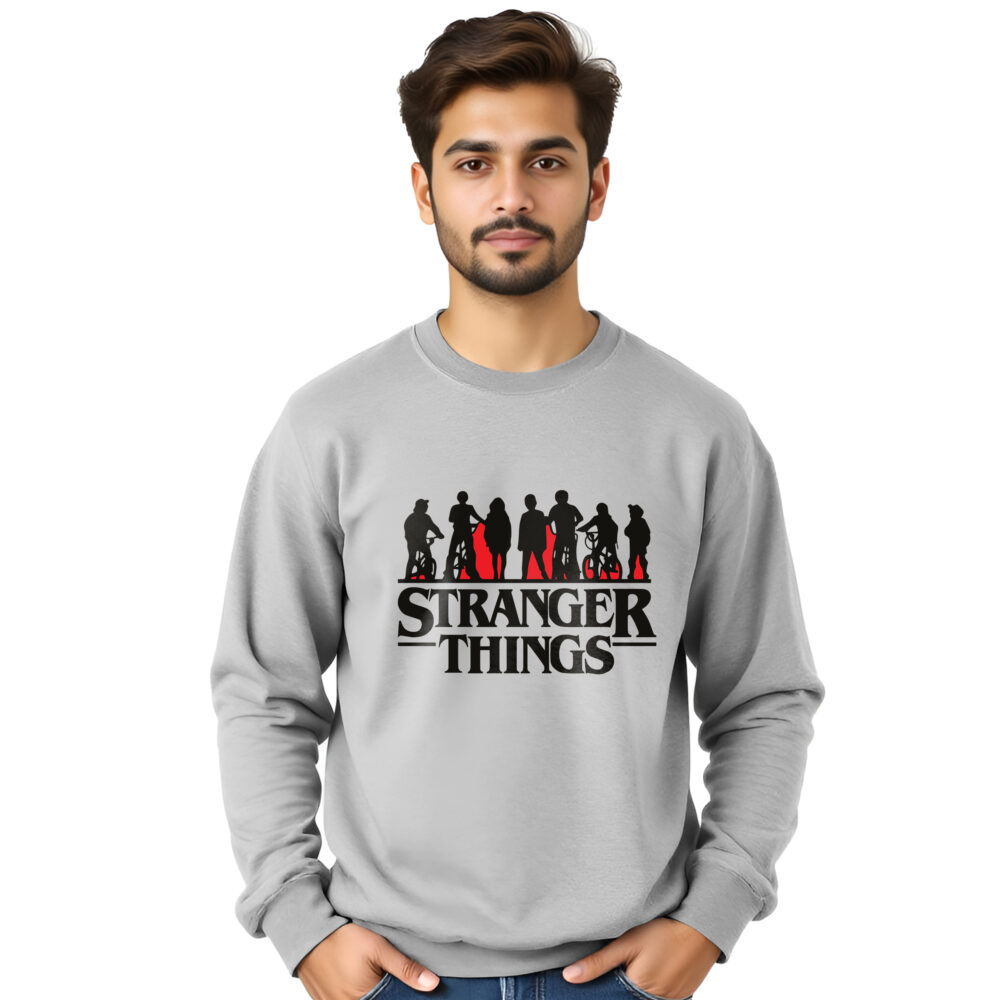 Stranger Things Printed Off White Sweat Shirts | Boys - Image 5