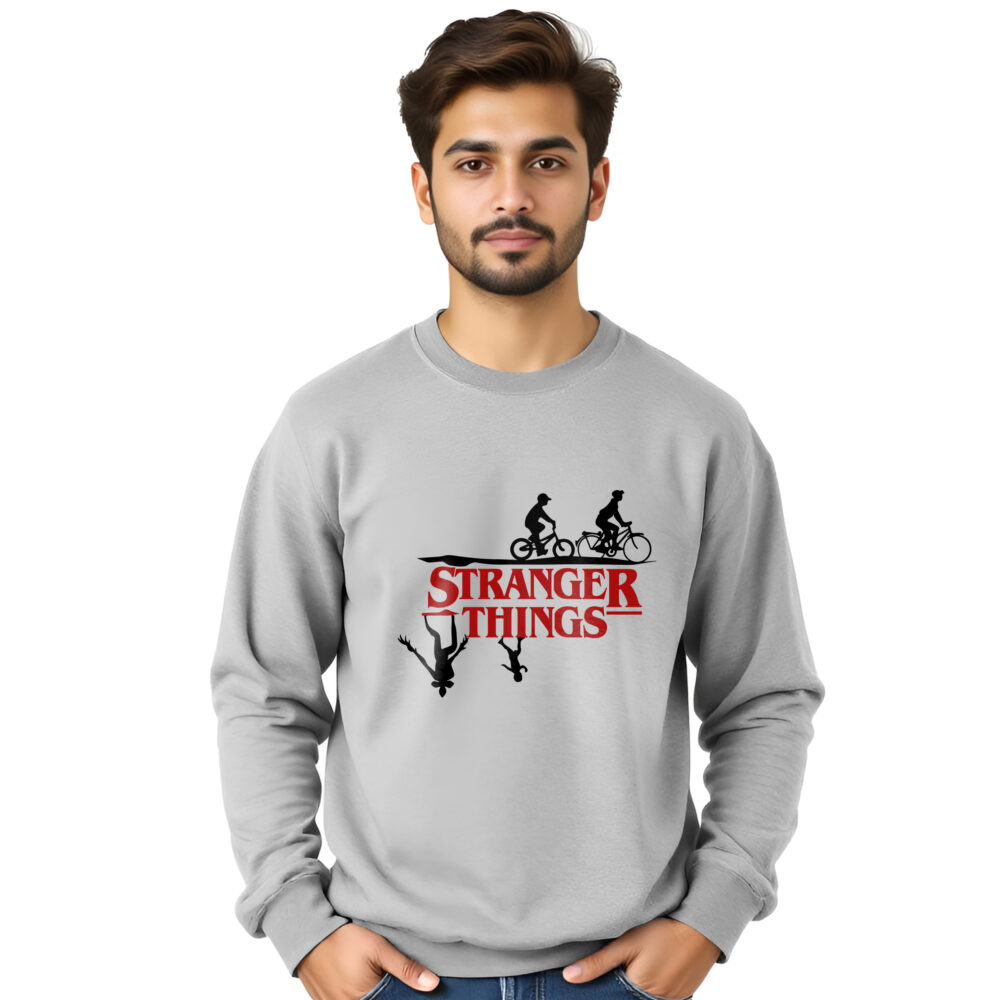 Stranger Things Printed Off White Sweat Shirts | Boys - Image 4