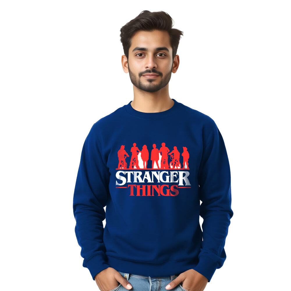 Stranger Things Printed Blue Sweat Shirts | Boys - Image 2