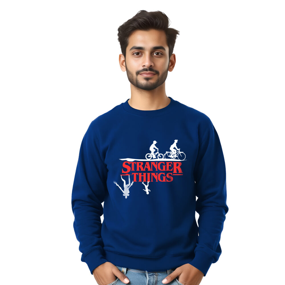 Stranger Things Printed Blue Sweat Shirts | Boys - Image 6