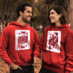 "King & Queen" Customized Printed Hoodies for Girls & Boys - Image 2