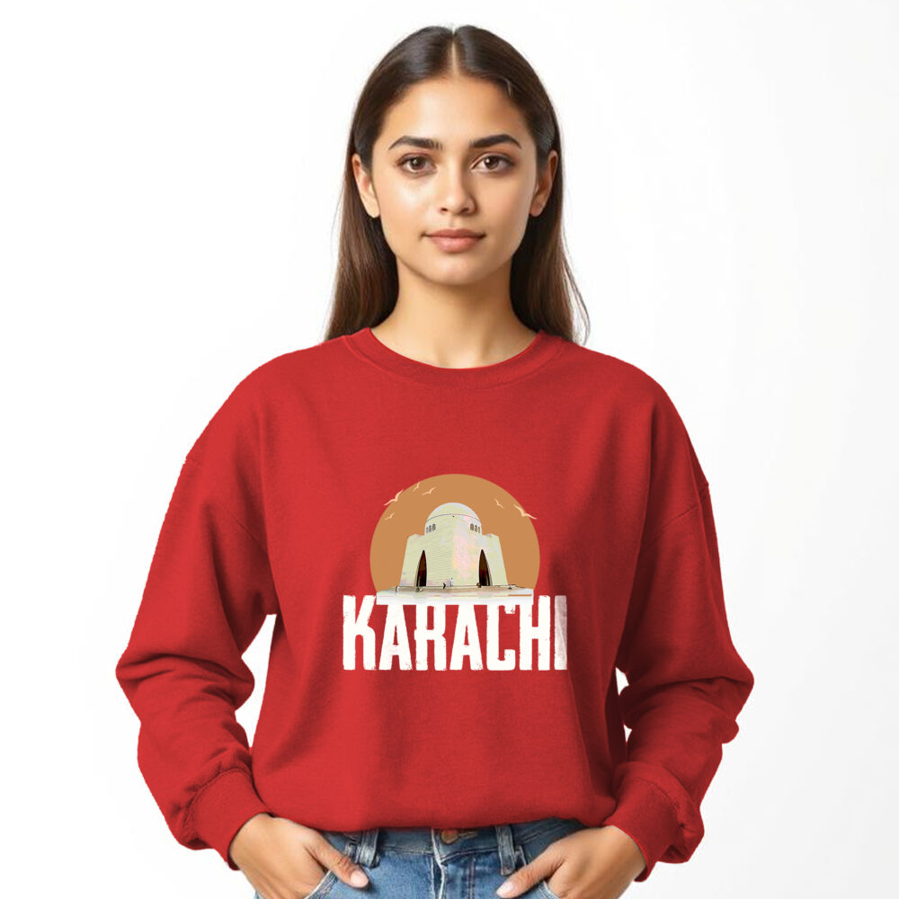 Pak City Name Red| Sweat Shirts | Girls - Image 2