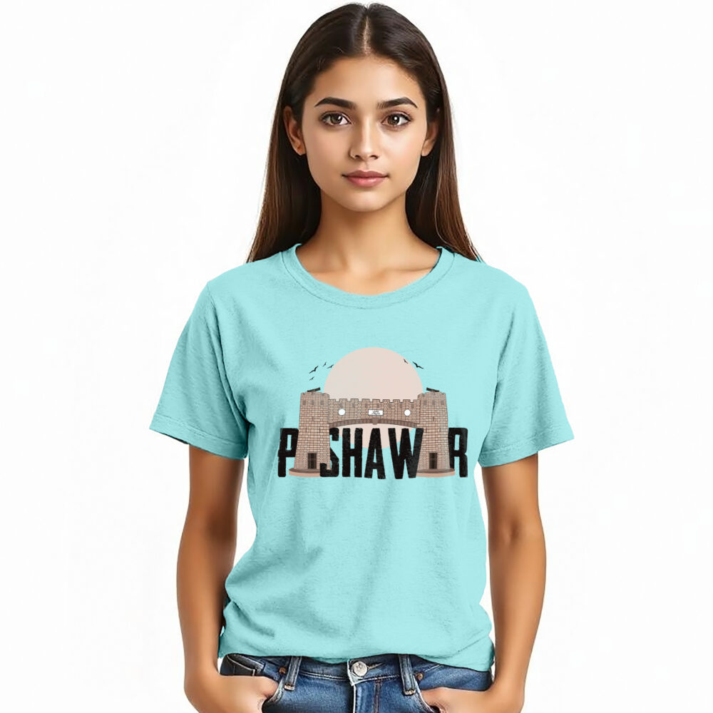 “Peshawar Name” Printed T-Shirts for Girls | Pak City Name - Image 4