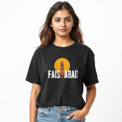 “Faisalabad Name” Printed T-Shirts for Girls | Pak City Name - Image 3