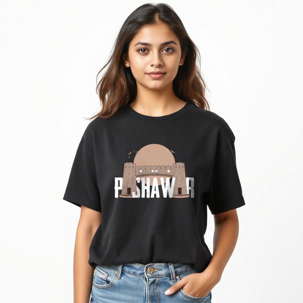 “Peshawar Name” Printed T-Shirts for Girls | Pak City Name - Image 3