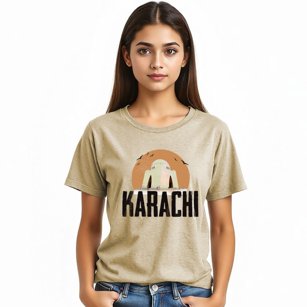 “Karachi Name” Printed T-Shirts for Girls | Pak City Name - Image 6