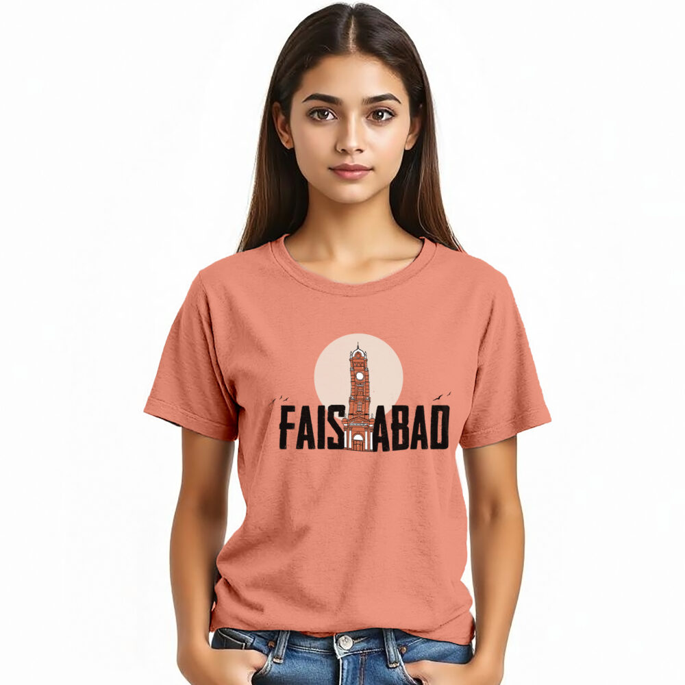 “Faisalabad Name” Printed T-Shirts for Girls | Pak City Name - Image 4